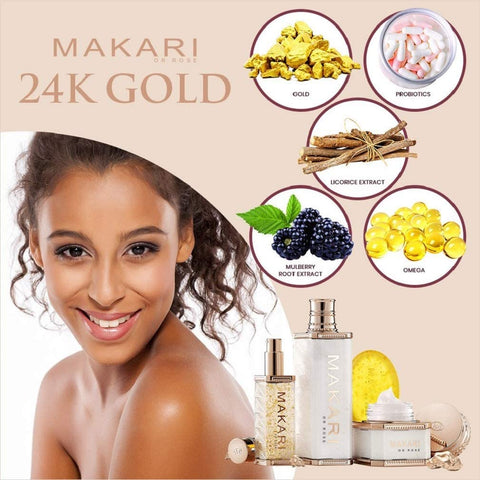 Makari 24K Rose Gold Beauty Milk 500ml - shopawura