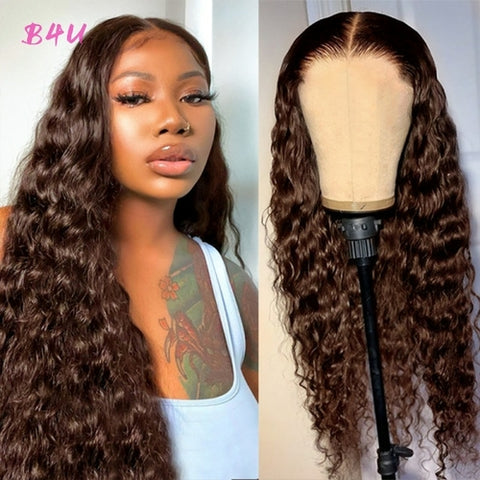 Chocolate Brown Lace Front Wig Colored Human Hair Wigs